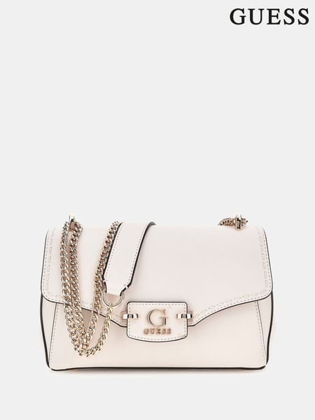 Guess Nastra Convertible Cross-Body White Flap Bag (AG3639) | € 179