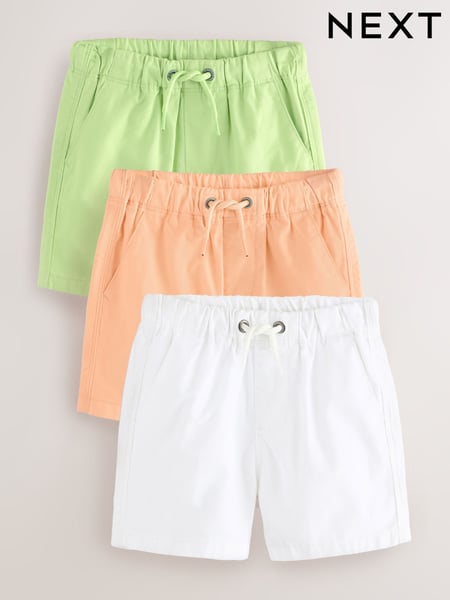 Orange/Green/White Pull On Shorts 3 Pack (3mths-7yrs) (AG3816) | € 21 - € 27