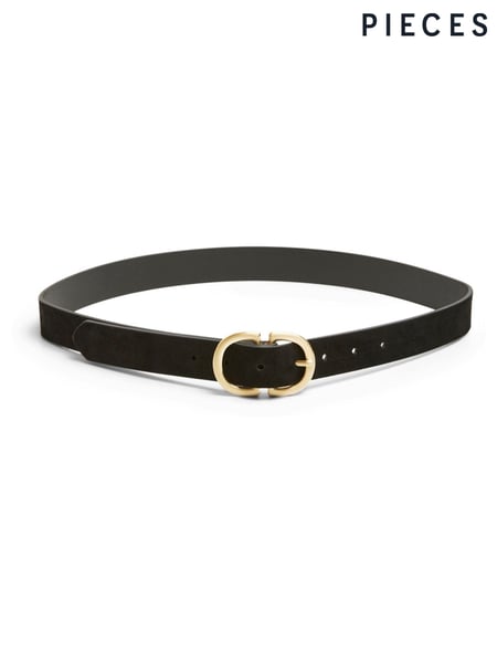 PIECES Black Suede Buckle Belt (AG4654) | € 34