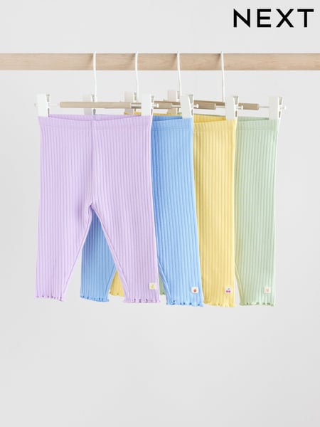 Multi Pastel Colour Baby Leggings 4 Pack (0mths-2yrs) (AG4688) | € 18 - € 21