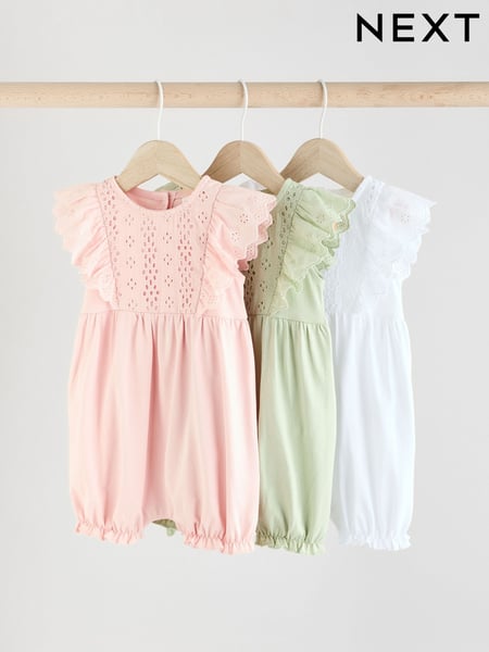 Sage Green Baby Bloomer Rompers 3 Pack (AG4750) | € 26 - € 31