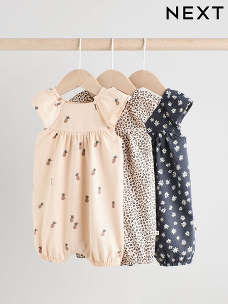 Black/White Baby Printed Rompers 3 Pack (AG4760) | € 26 - € 31