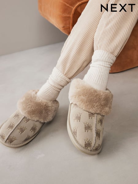Neutral, Hamish the Cow - Suede Mule Slippers (AG5326) | 35 €