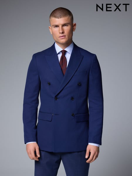 Bright Blue Textured Suit Jacket (AG5772) | € 96