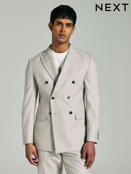 Neutral Textured Suit Jacket (AG5786) | € 96