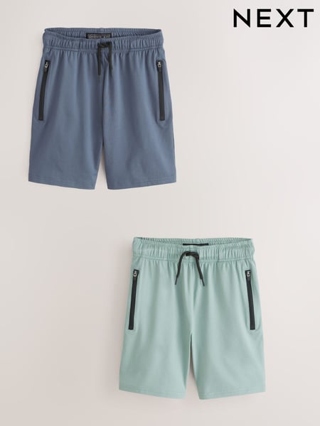 Green/Blue Light Weight Sports Shorts 2 Pack (3-17yrs) (AG5826) | € 26 - € 40