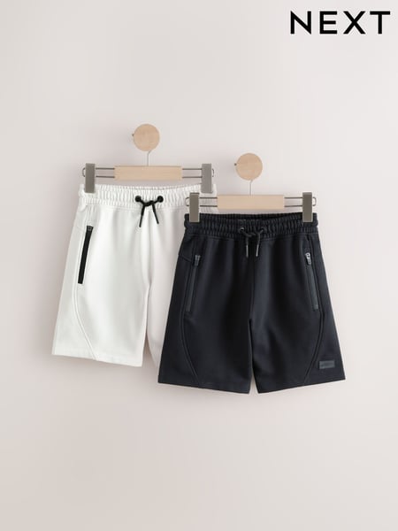 Black/White Zip Sweat Shorts 2 Pack (3-16yrs) (AG5828) | € 28 - € 43