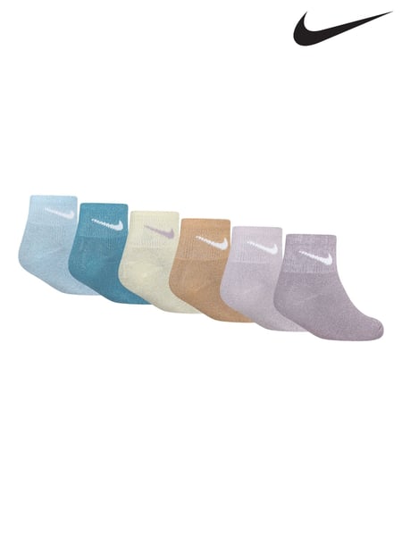 Nike Football Grey Metallised Fibres Ankle Socks 6 Pack (AG6948) | € 14