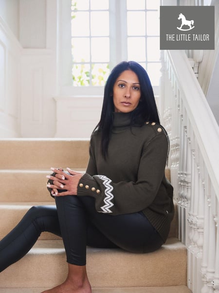 The Little Tailor Button Trim Luxury Knit Christmas Jumper (AG8371) | € 46
