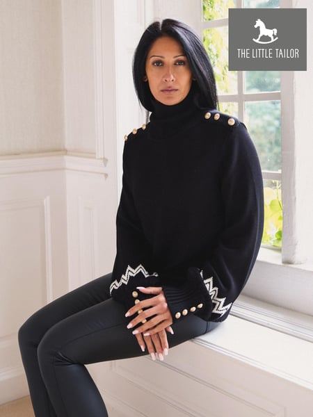 The Little Tailor Button Trim Luxury Knit Christmas Jumper (AG8375) | € 46