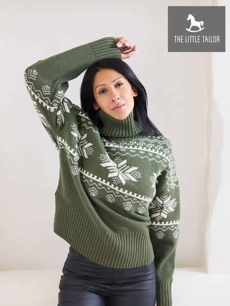 The Little Tailor Snowflake Chunky Knit Slouch Christmas Jumper (AG8390) | € 54
