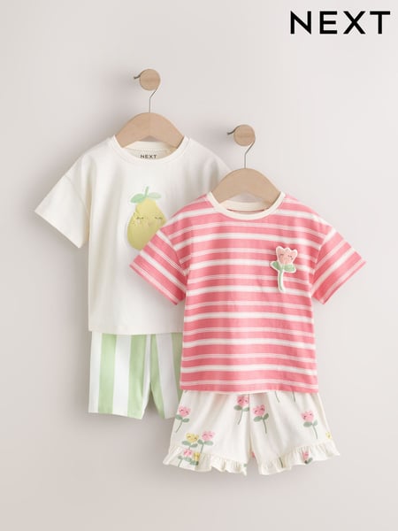 Pink Short Set 2 Pack (3mths-7yrs) (AG8687) | € 26 - € 31