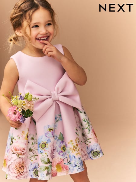 Pink Sleeveless Floral Party Dress (3mths-7yrs) (AG9802) | € 31 - € 37