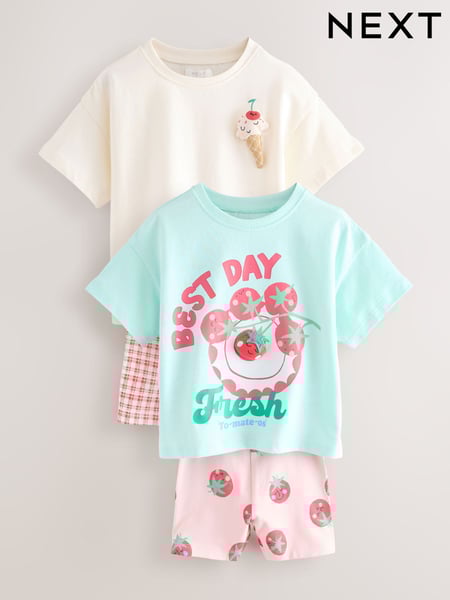 Red Picnic Top and Shorts Set 2 Pack (3mths-7yrs) (AG9936) | € 27 - € 33