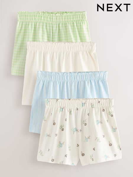 Green 100% Cotton Shorts 4 Pack (3mths-7yrs) (AG9945) | € 23 - € 28
