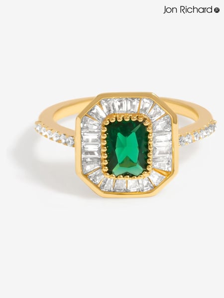 Jon Richard Gold Tone Cubic Zirconia Heart And Enamel Ring (AG9961) | € 19
