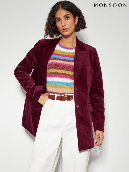 Monsoon Red Amy Structured Blazer (AH3662) | € 109