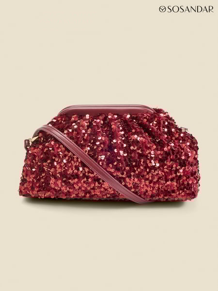 Sosandar Red Sequin Clutch Bag (AH4143) | € 42