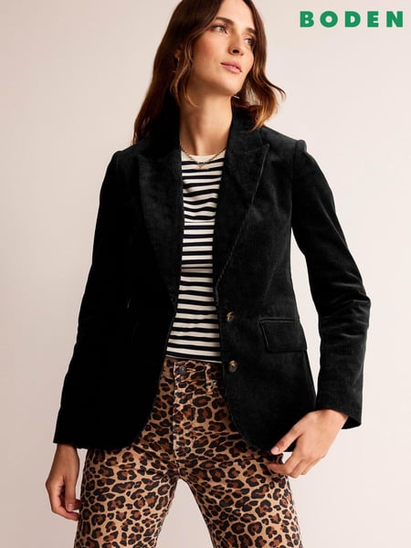 Boden Black Marylebone Cord Blazer (AH4642) | € 127
