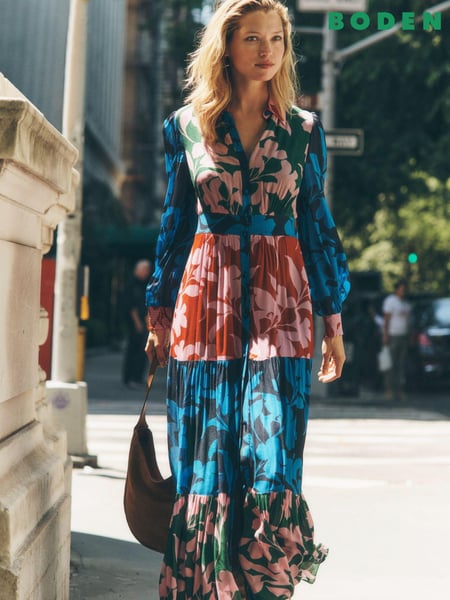 Boden Brown Occasion Maxi Shirt Dress (AH4714) | € 132