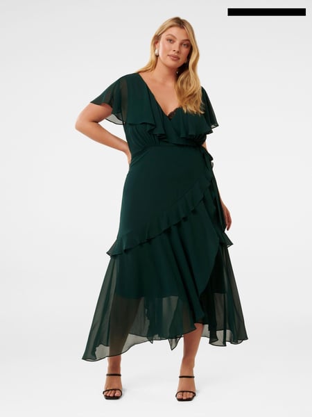 Forever New Green Arianna Curve Wrap Dress (AH6710) | € 179