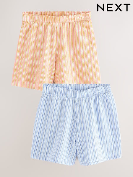 Multi Blue/Pink 100% Cotton Shorts 2 Pack (3-16yrs) (AH9448) | € 20 - € 28