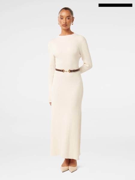 Forever New Cream Leena Petite Belted Maxi Dress (AJ0363) | € 103