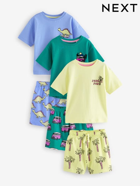 Multi Bright Miami Beach Short Pyjamas 3 Pack (9mths-8yrs) (AJ0499) | € 28 - € 37