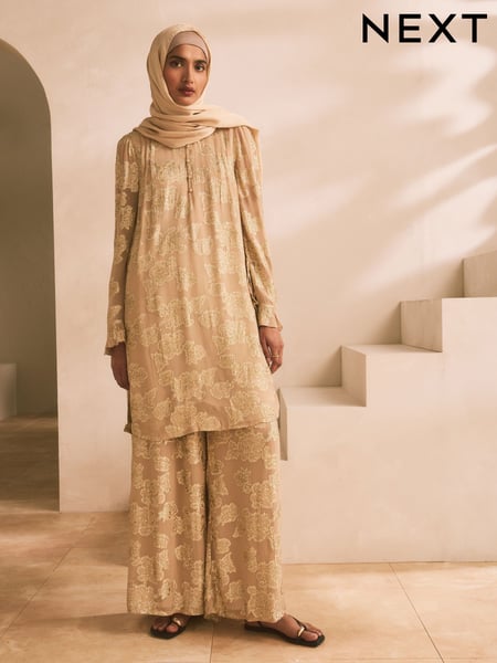 Champagne Gold Co-Ord Wide Leg Trousers (AJ2603) | € 79