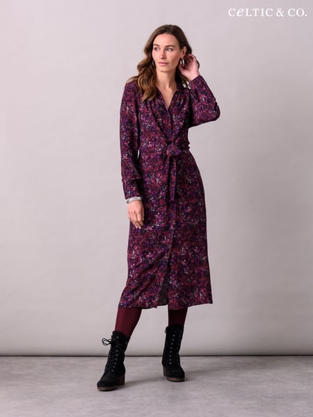 Celtic & Co. Red Tie Front Midi Shirt Dress (AJ3844) | € 121