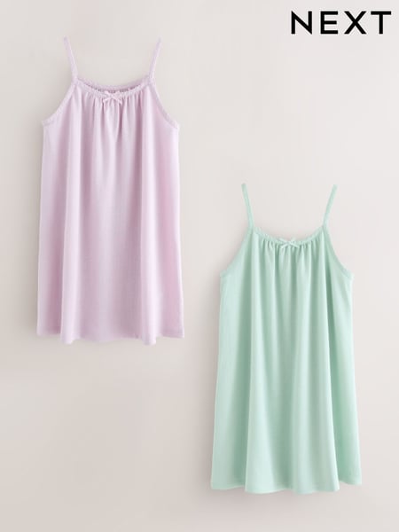 Purple/Aqua Camisole Nighties 2 Pack (2-12yrs) (AJ4692) | € 17 - € 20