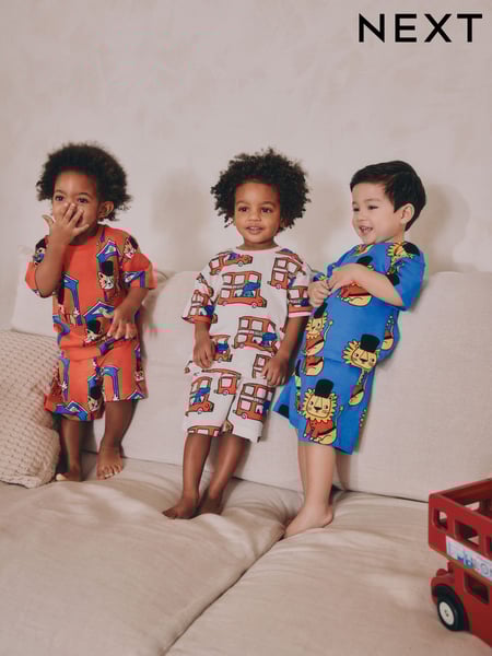 Red/Navy/White Short Pyjamas 3 Pack (9mths-8yrs) (AJ4852) | € 28 - € 37