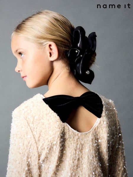 Name It White Long Sleeve Sequin Bow Back Dress (AJ5896) | € 46