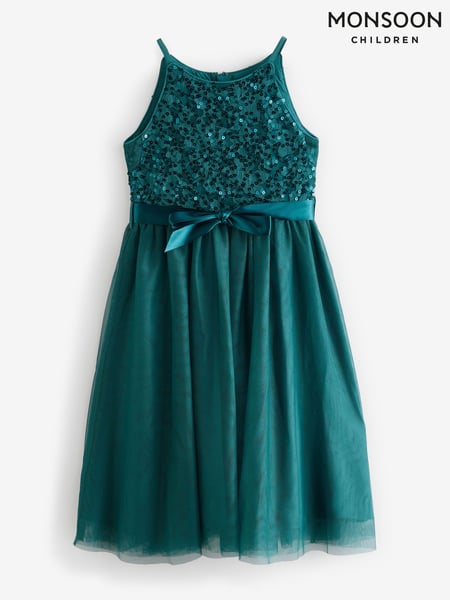 Monsoon Green Lacey Sequin Truth Dress (AJ7127) | € 72 - € 78