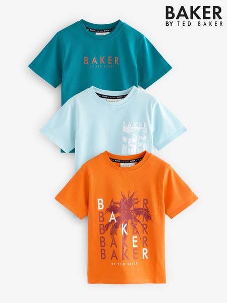 Baker by Ted Baker Graphic Print T-Shirts 3 Pack (AJ7223) | € 47 - € 56