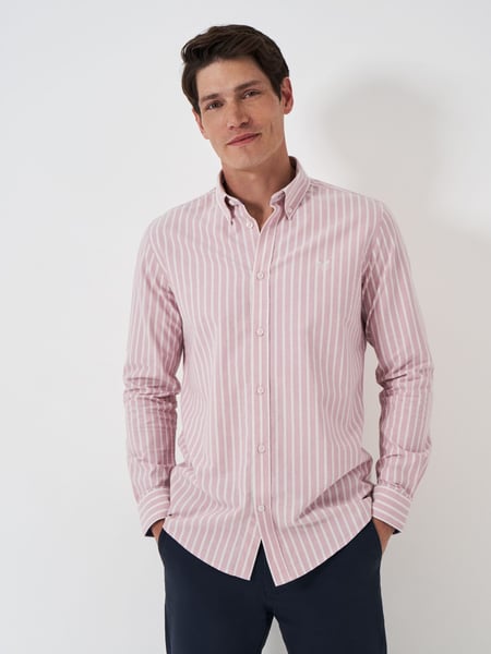 Crew Clothing Company Pink Twin Stripe 100% Cotton Oxford Shirt (AJ7534) | € 46