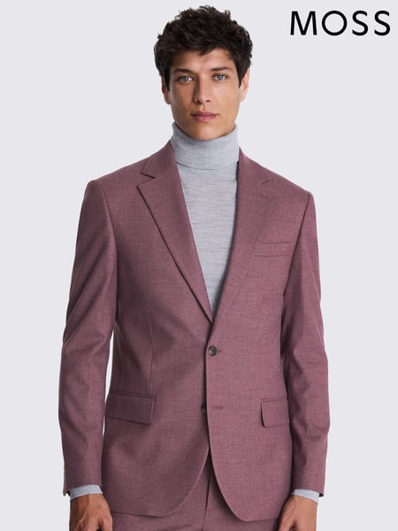 MOSS Red Tailored Fit Mulberry Flannel Jacket (AJ7828) | € 116