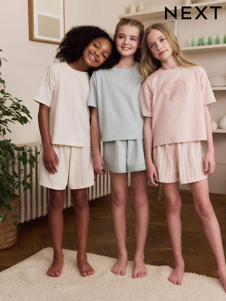 Pink/Cream Pyjamas 3 Pack (3-16yrs) (AK0108) | € 38 - € 48