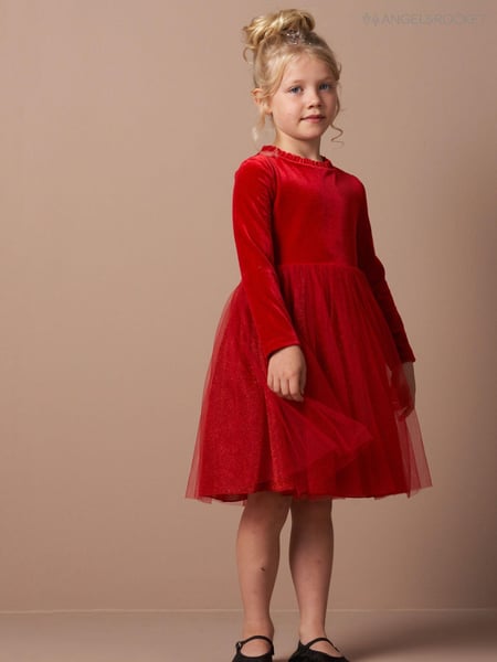 Angel & Rocket Red Elsie Velvet Tuelle Dress (AK0648) | € 36 - € 39