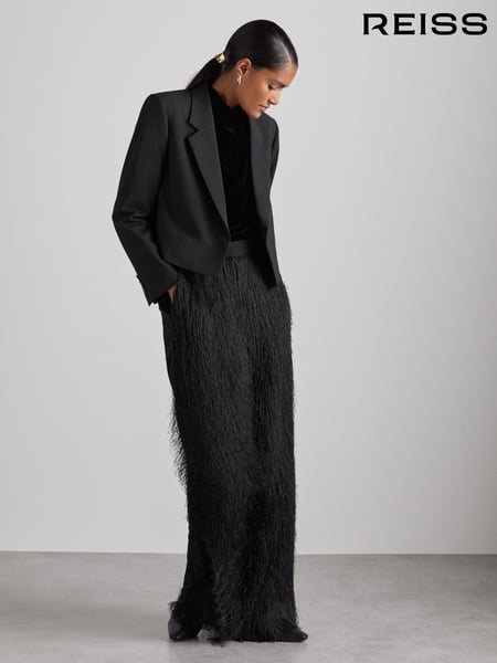Reiss Black Louise Atelier Cropped Blazer (AK0909) | € 600