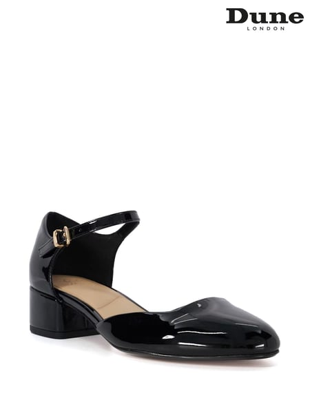 Dune London Black Dominos Two Part Low Court Shoes (AK3036) | € 69
