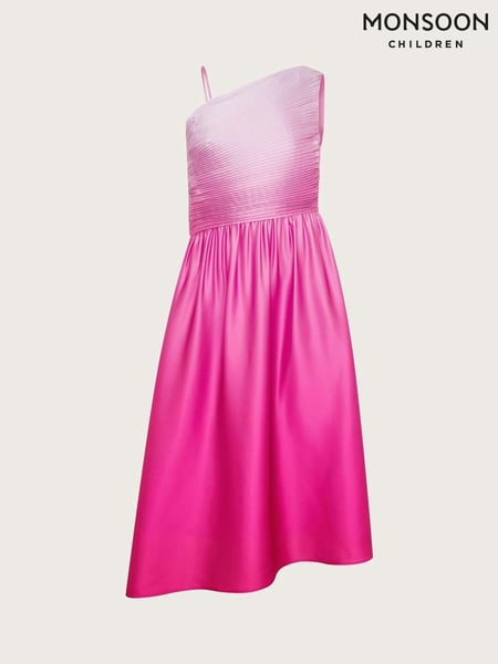 Monsoon Pink Pleated Ombre Satin Dress (AK3219) | € 42 - € 45