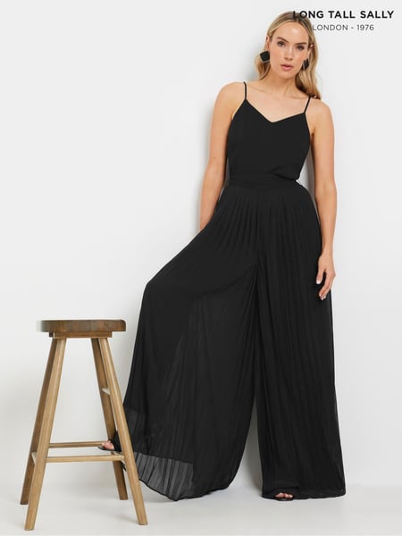 Long Tall Sally Black Pleated Jumpsuit (AK3469) | € 125