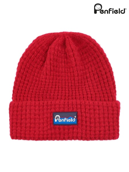 Rot - Penfield Mens Waffle Winter Beanie (AK3928) | 39 €