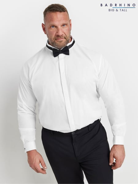 BadRhino Big & Tall White Wing Collar Dinner Shirt (AK4383) | € 61