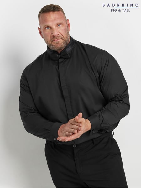 BadRhino Big & Tall Black Wing Collar Dinner Shirt (AK4386) | € 61
