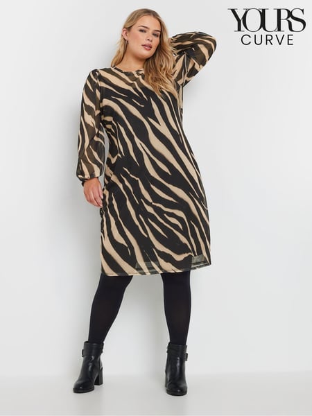 Yours Curve Black Mesh Dress (AK4513) | € 61
