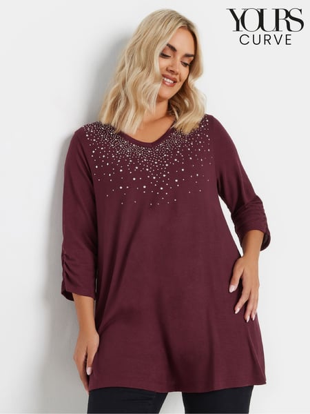 Yours Curve Red Stud Swing Tunics (AK4942) | € 42