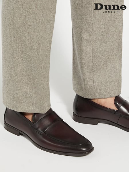 Dune London Brown Sylas Flex Sole Loafers (AK6899) | € 186