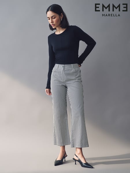 Emme Marella Blue Rail Trousers (AK7281) | € 150